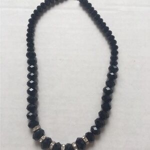 Elegant Black Beaded Necklace